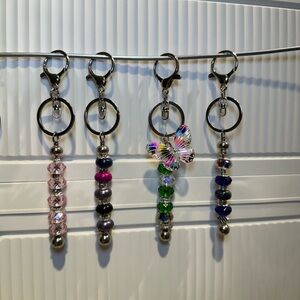 Colorful Beaded Keychains made to order.